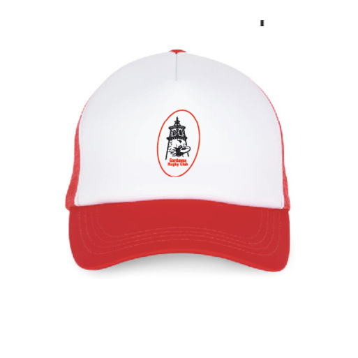Casquette trucker - rouge & blanc