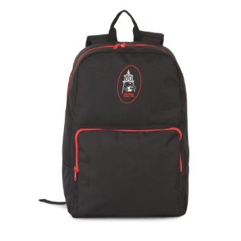 Sac à dos avec zip contrasté rouge et noir